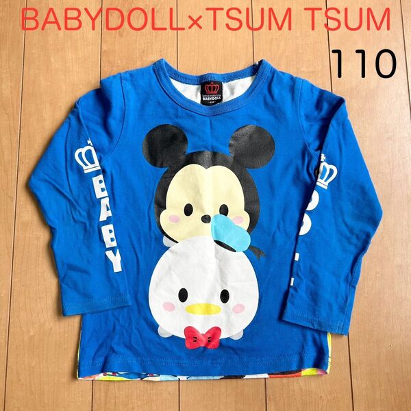 BABYDOLL TSUM TSUM ツムツム ディズニー カットソー 長袖Tシャツ キッズ トップス 長袖 ロンT 110