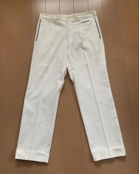 MITSUMINE ミツミネ 白 ホワイト スラックス パンツ コットン サイズL 日本製