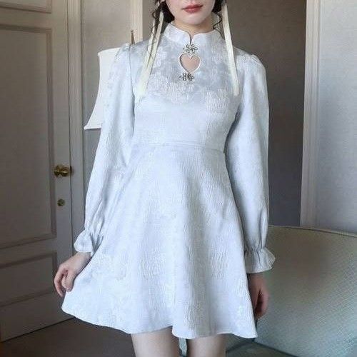 【新品タグ付】TITTY & CO. ハートカットチャイナワンピース S