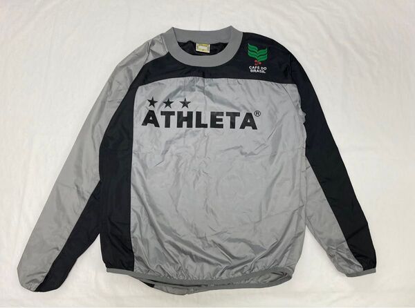 athleta アスレタ S ピステ 上 ナイロンジャケット サッカー ロゴ プリント フットサル トレーニングウェア