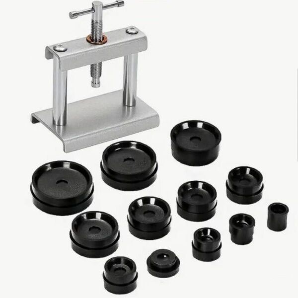 送料無料 腕時計 裏蓋締め器 電池交換 コマセット 裏ぶたメンテナンス 挿入器 修理 時計工具