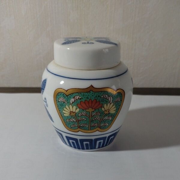 有田焼栄山 茶入 茶壷 茶道具 レトロ品