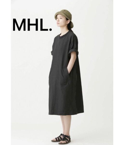 MHL. DRY COTTON LINEN OP ワンピース グレー系