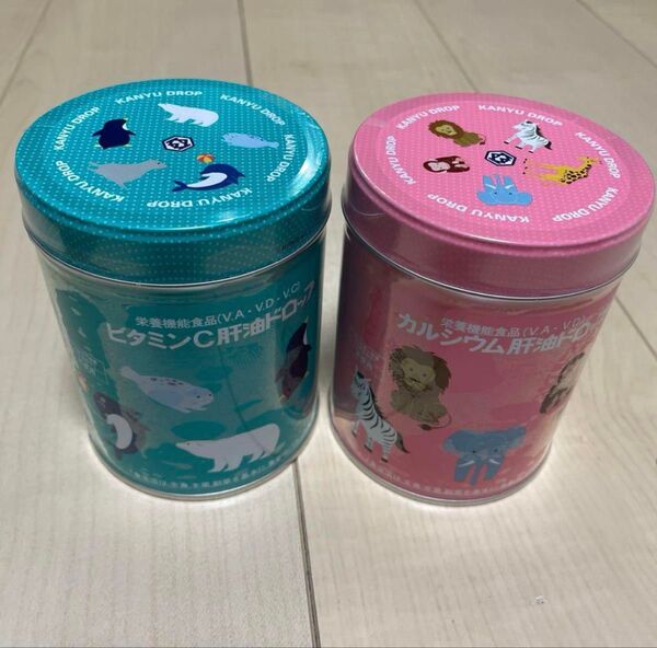カワイ肝油ドロップ 2缶セット ビタミンC カルシウム 缶なし発送