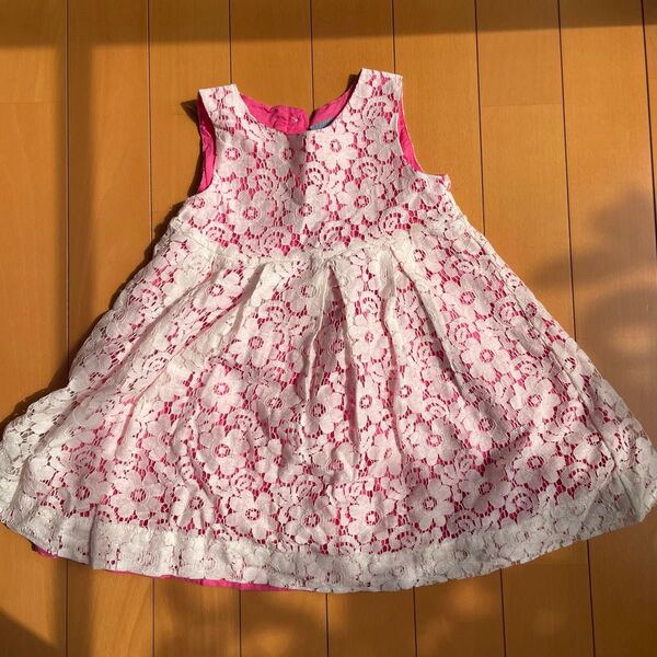 ワンピース ノースリーブ ピンク レース ベイビーギャップ 90