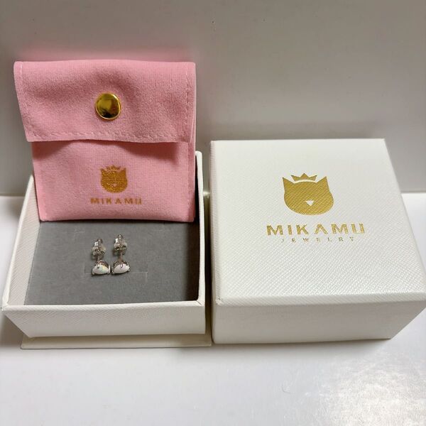 MIKAMU ハート ピアス レディース 最高級 シルバー