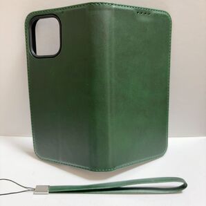 iPhone14 Pro Max ケース 手帳型 深緑 モスグリーン スマホカバー iPhone