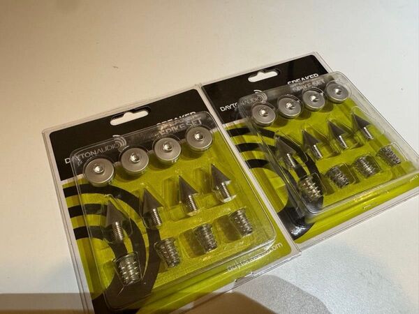 【未使用品】Dayton Audio DSS2-SN スピーカーインシュレーター スパイクセット 2セット(合計8個)
