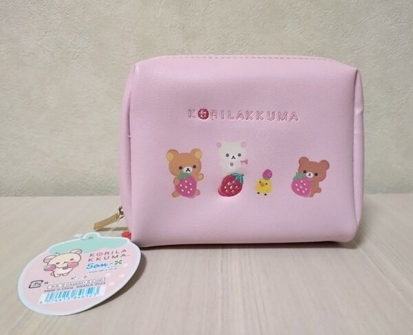 新品 コリラックマ いちごないちにち ポーチ 刺繍 チャーム