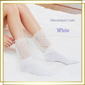 ♪新品♪レディース ソックス レース おしゃれ 韓国 ロリータ ガーリー 白 靴下 お呼ばれ デート 可愛い