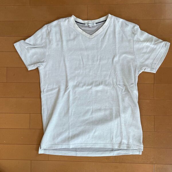 THE SHOP TK ホワイト Vネック Tシャツ Lサイズ