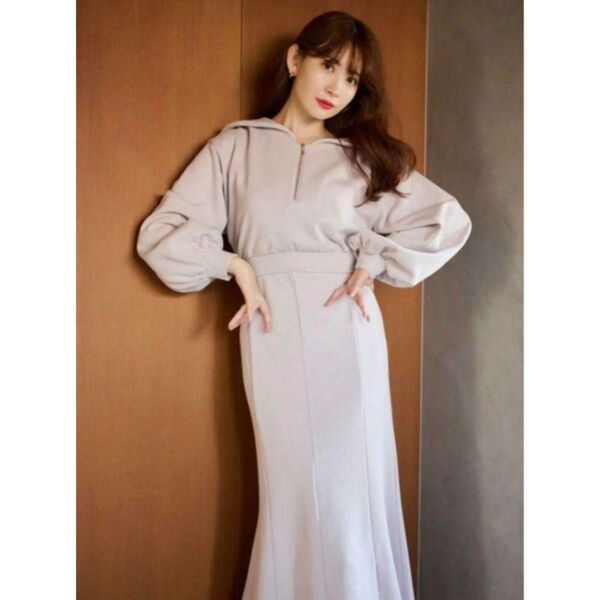 Her lip to/Half Zip Sweat Dress/ハーリップトゥ