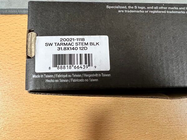 SPECIALIZED SW TARMAC STEM BLK 31.8X140 12D