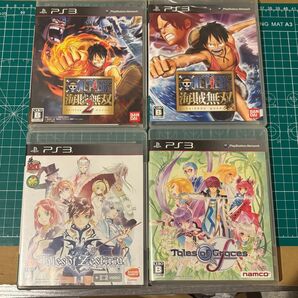 PS3 ソフトまとめ売り 4本 付属品画像あり ワンピース テイルズ