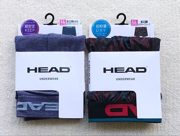 本日迄!HEAD ボクサーパンツ LLサイズ スモークネイビー&レッドブラック 2枚セット