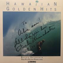 A LP 直筆サイン入り バッキー白片とアロハ・ハワイアンズ HAWAIIAN GOLDEN HITS プロモ レコード 5点以上落札で送料無料_画像1
