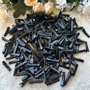 ベビークリップ ヘアクリップ ハンドメイド 手作り やっとこピン ピン 黒色