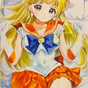 手描きアナログイラスト セーラームーン セーラーヴィーナス