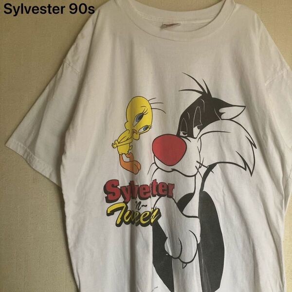 90s カナダ製 シルベスター トゥウィーティー 両面プリントTシャツ