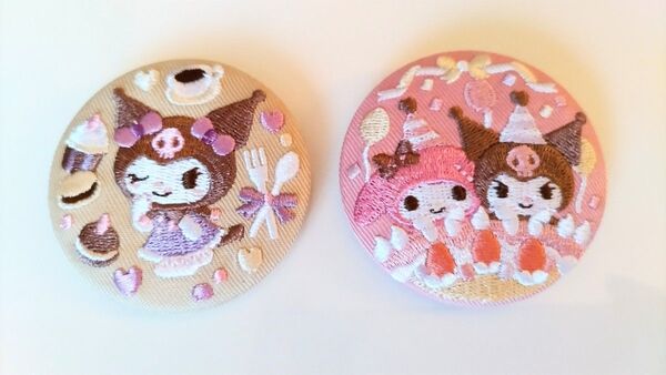 サンリオ 刺繍缶バッジ