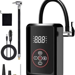 電動 空気入れ 充電式 USB 自動車 自転車 小型 エアーポンプ4000mAh
