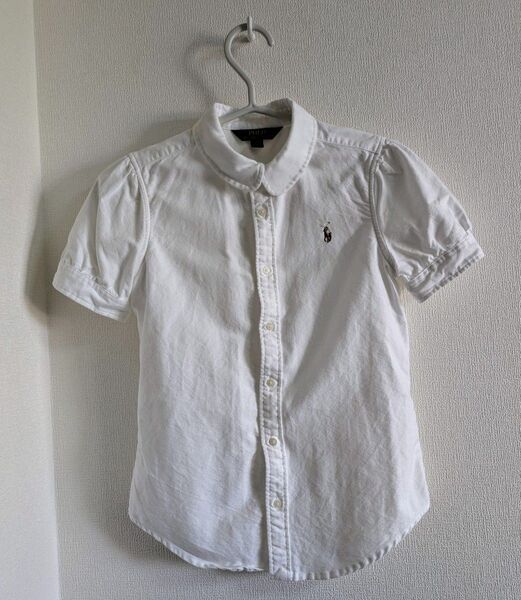 新同品 ラルフローレン キッズ ガールズ 半袖ブラウス シャツ 定価13200円