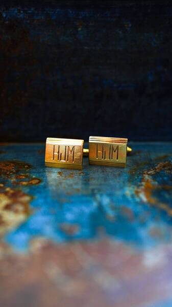 【VINTAGE】TIFFANY&Co. ティファニー イエロー ゴールド レクタングル カフリンクス《K14 カフスボタン ヴィンテージ オールド メンズ》