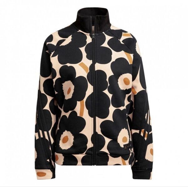 新品 M adidas(アディダス)MARIMEKKO(マリメッコ)コラボ ウニッコ柄ジャケット トラックトップ 裏起毛 ベージュ