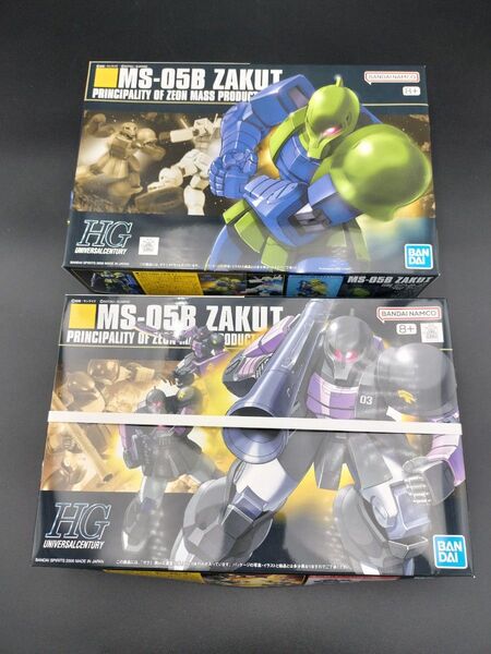 HGUC ザクⅠ&ザクⅠ黒い三連星仕様 2体セット 未開封、未組立 プラモデル