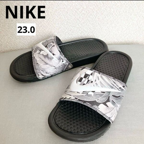 【廃盤品】 NIKE ナイキ べナッシ サンダル 花柄 プリント 23.0
