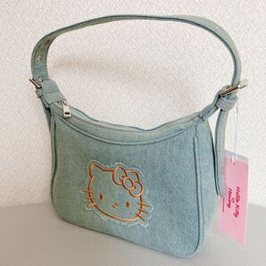 【完売品】 マウジー ハローキティ ワンショルダー ハンドバッグ デニム コラボ
