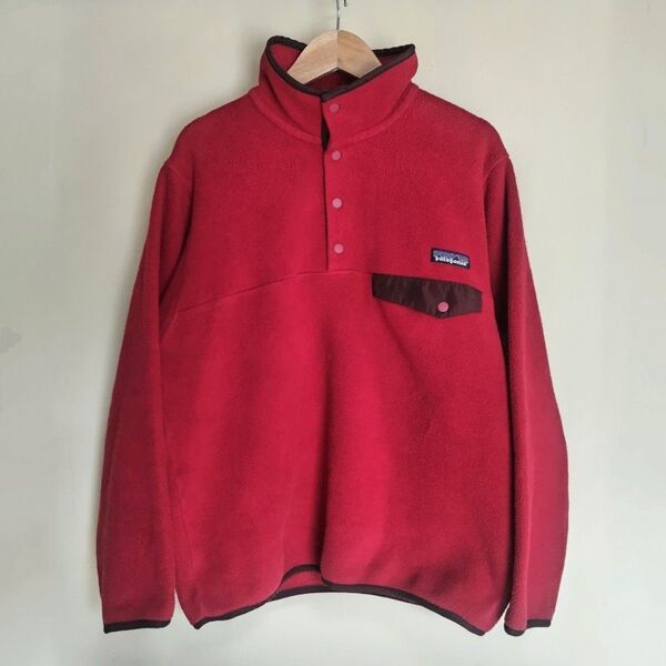 【XS】patagonia メンズ・シンチラ・スナップT・プルオーバー 赤