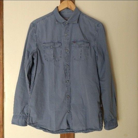 【L 極美品】NAPAPIJRI 製品染めシャツ
