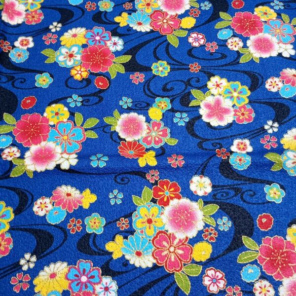 和柄 生地 布地 110cm×50cm 綿ちりめん エンボス加工生地