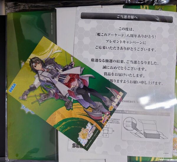 艦これアーケード 瑞鶴 ストレージボックス ポストカード