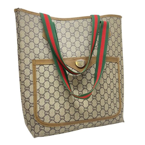 GUCCI トートバッグ GGプラス PVCレザー シェリーライン