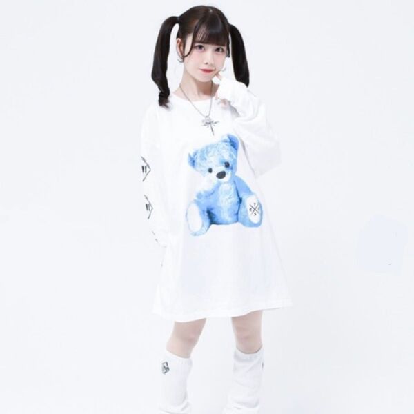 TRAVAS TOKYO/トラバス トーキョー Furry bear L/S Tee/くまプリント ロングスリーブカットソー