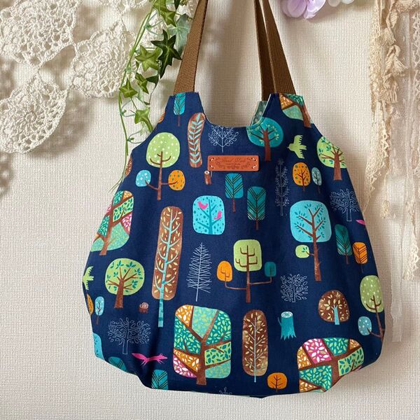 ハンドメイド マチが可愛いトートバッグ