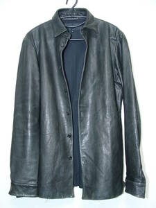 SHELLAC shellac * cow leather leather button shirt jacket 