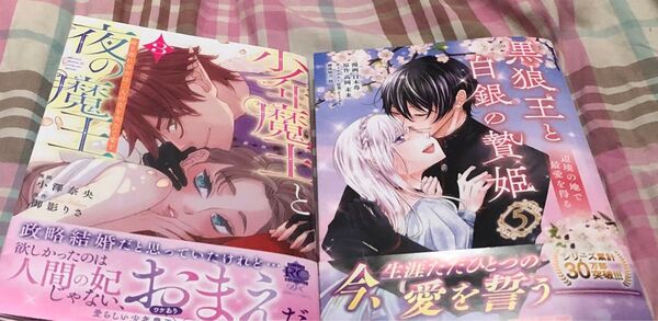 最新刊セット①黒狼王と白銀の贄姫〜辺境の地で最愛を得る、5巻、白木苺②少年魔王と夜の魔王、3巻、小澤奈央、当方一読美品、発送遅め