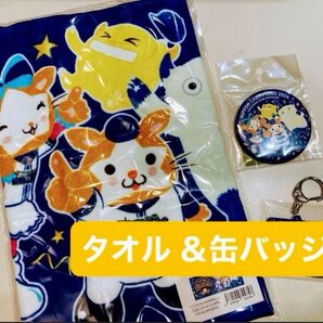 横浜DeNAベイスターズ 日本一記念 No.1指差しマスコット フェイスタオル &缶バッジ2点セット