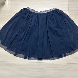 キッズ子ども女の子チュールスカートXLサイズ ネイビー ユニクロUNIQLO 150 〜160センチくらい