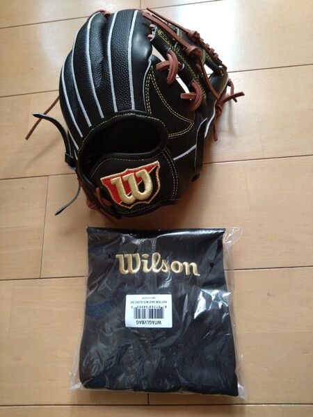 Wilson ウィルソン WBW101705 硬式内野手右投げ用 ブラック ウィルソンスタッフ ブラックSS