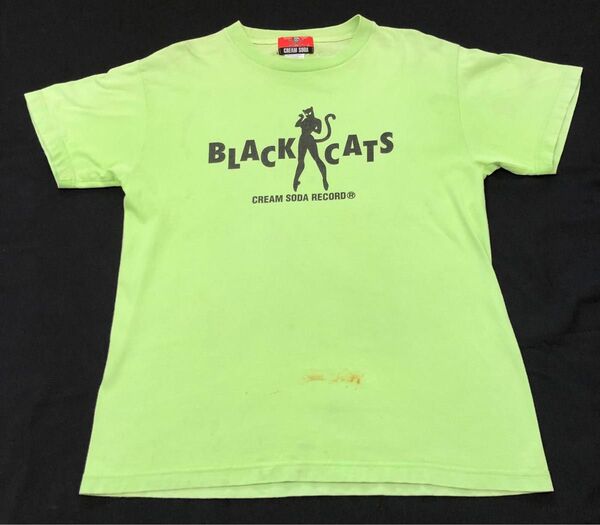 CREAM SODA ブラックキャッツ Tシャツ グリーン系 hp1129
