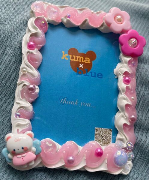 ハンドメイド 硬質ケースデコ デコトレカケース ホイップデコ B8 白 ピンク クリアピンク ホワイト 花 桃 フラワー キラキラ