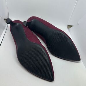 GU ワインレッド パンプス ヒール スエード