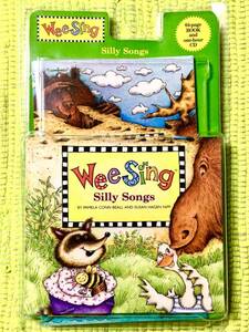 アメリカ製 英語版ソングブック&CD2点セット!Wee Sing Silly Songs♪