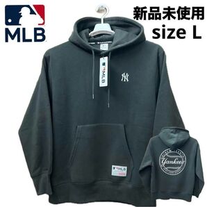 希少 新品未使用 MLB公式 L パーカー ヤンキース ユニセックス プルオーバー 裏起毛 刺繍 メンズ レディース レア
