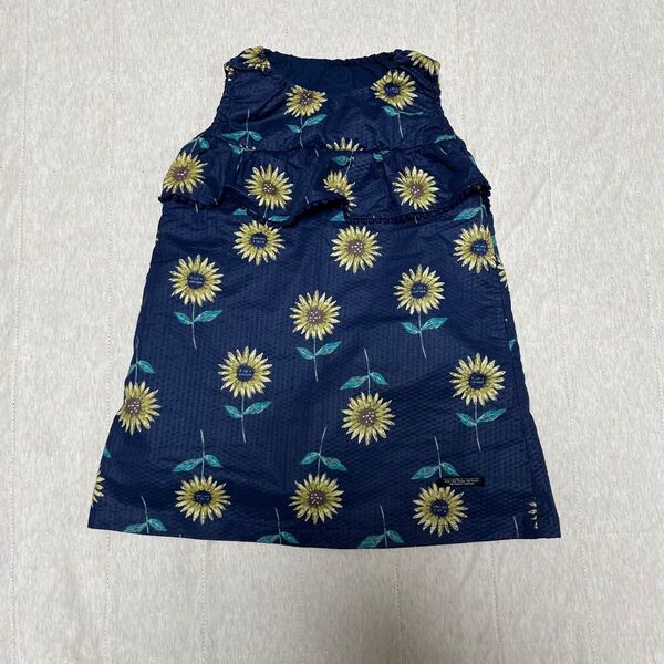 美品 ブリーズ 110cm ワンピース ノースリーブ ひまわり 夏服 女の子 バースデイ