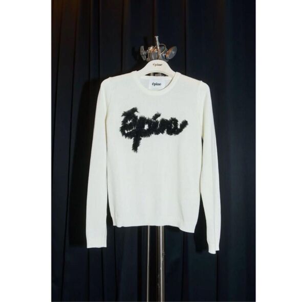 epine fuptp logo knit ホワイト トップス ブラウス エピヌ ニット カーディガン